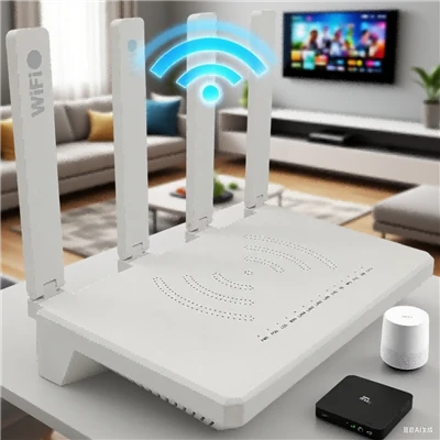 Besivystantys namų vartai: 4GE + 1POTS + AC WiFi + CATV Powerhouse išpakavimas