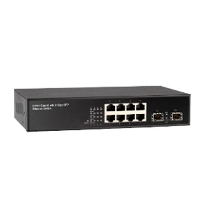 8 prievadų 10/100/1000M + 2-Port Gigabit SFPL2+ Visiškai valdomas jungiklis